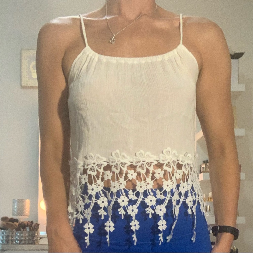 White crop tank